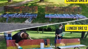 La panchine arcobaleno di Scandiano vandalizzate (e non diteci che non immaginavate che sarebbe successo)